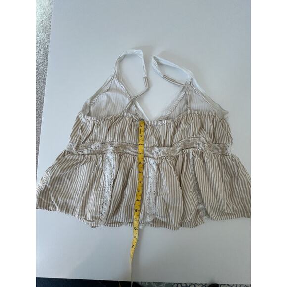 American Eagle Women’s Xl Linen striped Summer Top - Picture 3 of 8